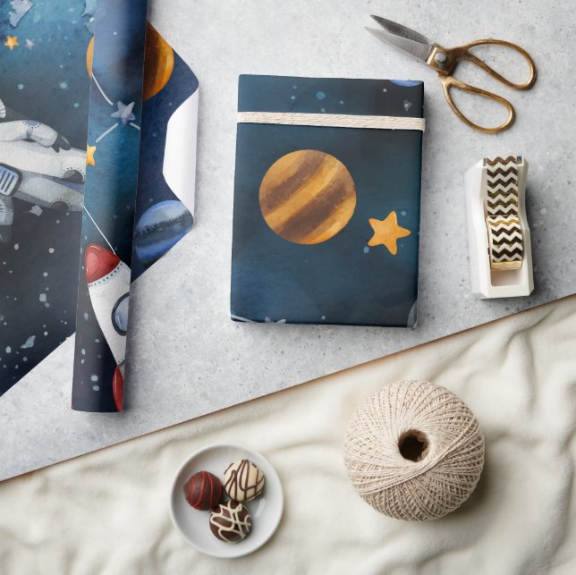 Outer Space Astronaut  Wrapping Paper (Crafts)