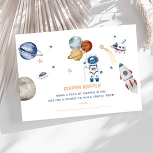Outer Space Baby Shower Diaper Raffle Ticket Encl Enclosure Card