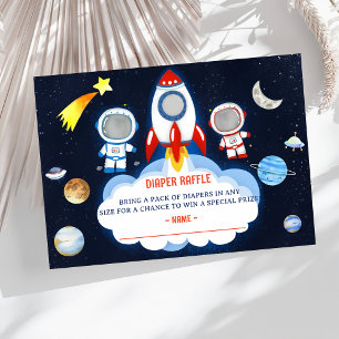 Outer Space Baby Shower Diaper Raffle Ticket Encl Enclosure Card