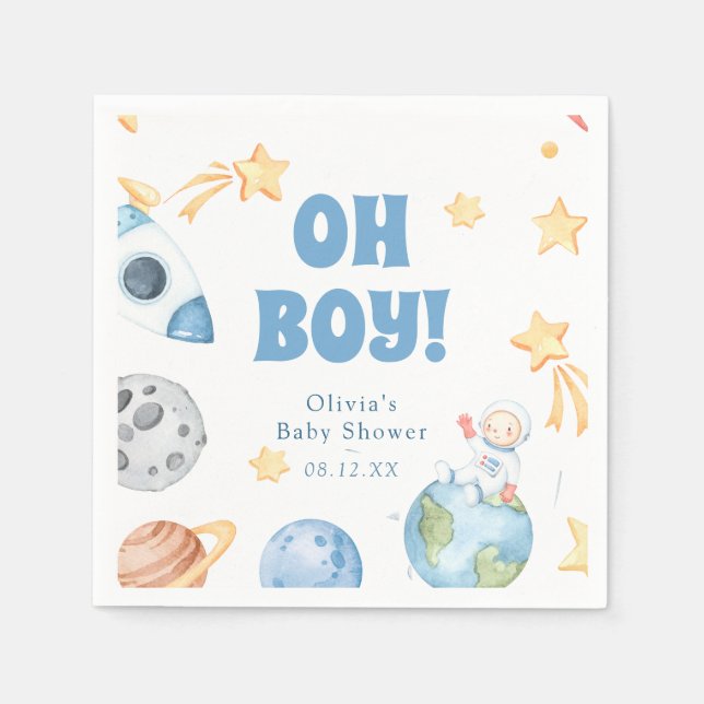 Outer Space Baby Shower  Napkin (Front)
