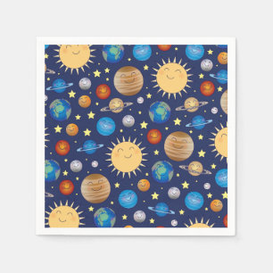 Outer Space Baby Shower Napkin