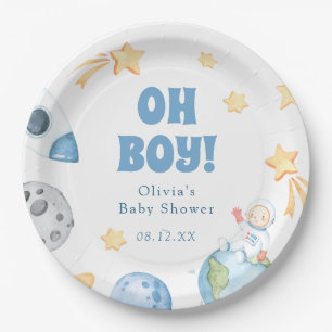 Outer Space Baby Shower  Paper Plate