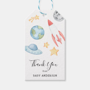 Outer Space Baby Shower Thank You Favour tag