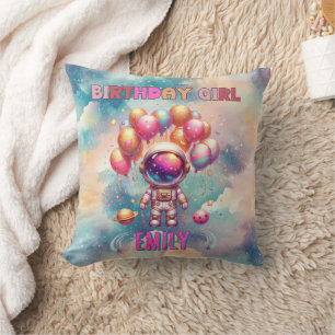 Outer Space Birthday Girl Flight Crew Cushion