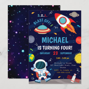Outer Space Birthday Invitation