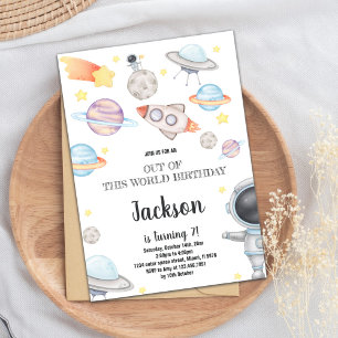 Outer Space Birthday Invitations
