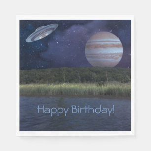 Outer Space Birthday Napkin