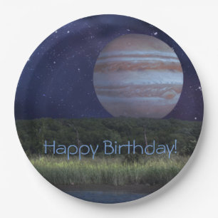 Outer Space Birthday Paper Plate