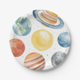 Outer Space Birthday Party Paper Plate