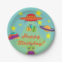 Outer Space Birthday Party Paper Plates