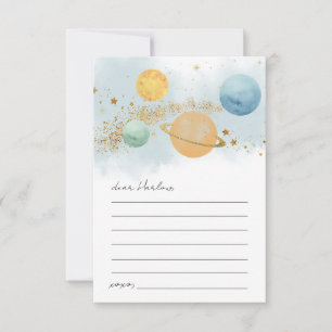 Outer Space Birthday Time Capsule Card