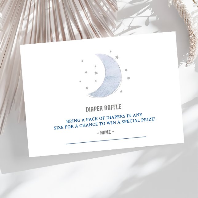 Outer Space Boys Baby Shower Diaper Raffle Ticket Enclosure Card (Creator Uploaded)
