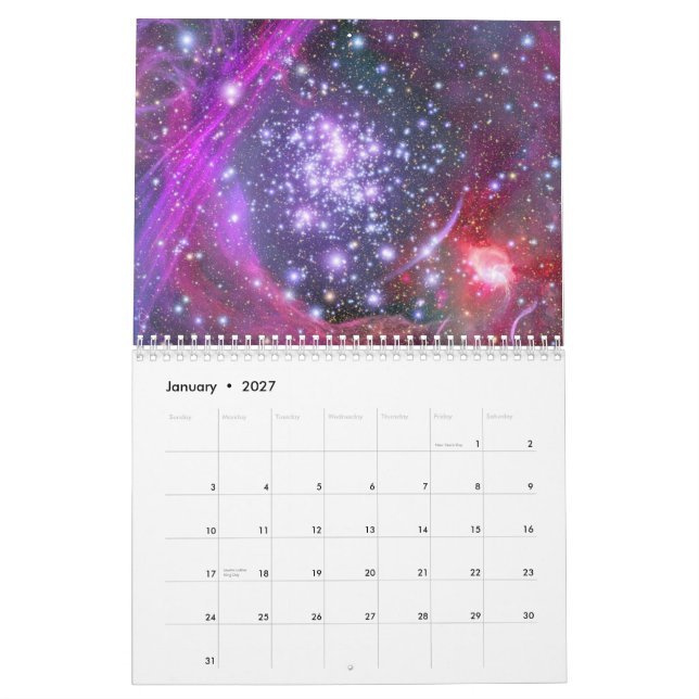 Outer Space Calendar (Jan 2027)