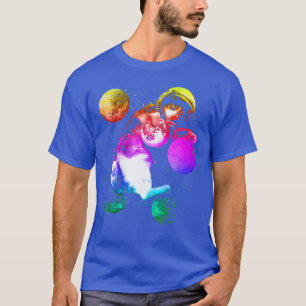 Outer Space Cat Kitty Astronaut Animal Face Galaxy T-Shirt