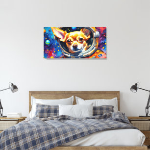 OUTER SPACE CHIHUAHUA 5 CANVAS PRINT