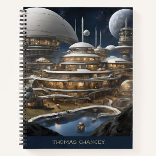 Outer Space Colony Custom Notebook