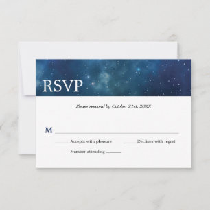 Outer Space Constellation Galaxy Bar Mitzvah RSVP