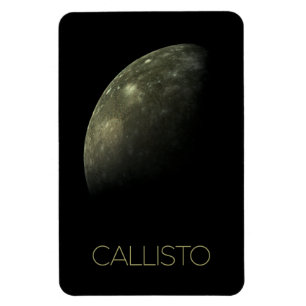 Outer Space, Cosmos, Solar System, Moon Callisto Magnet