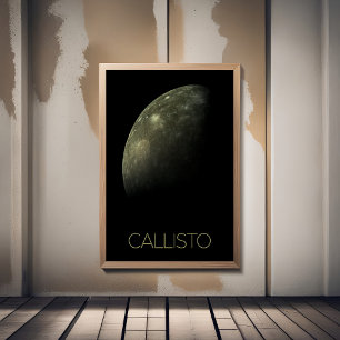 Outer Space, Cosmos, Solar System, Moon Callisto Photo Print