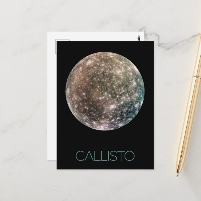 Outer Space, Cosmos, Solar System, Moon Callisto Postcard (Front/Back In Situ)
