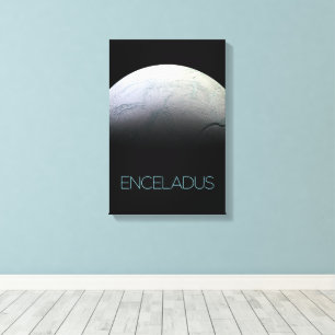 Outer Space, Cosmos, Solar System, Moon Enceladus Canvas Print