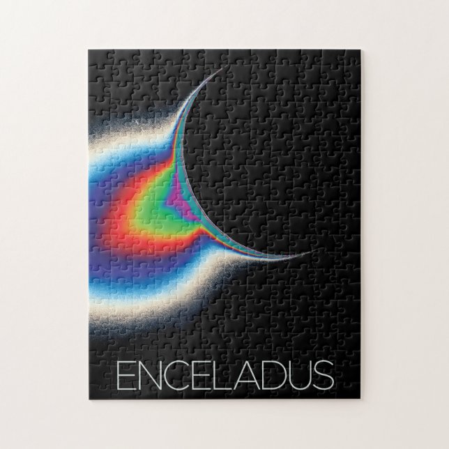 Outer Space, Cosmos, Solar System, Moon Enceladus Jigsaw Puzzle (Vertical)