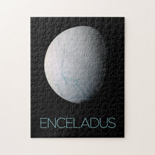 Outer Space, Cosmos, Solar System, Moon Enceladus Jigsaw Puzzle