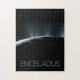 Outer Space, Cosmos, Solar System, Moon Enceladus Jigsaw Puzzle
