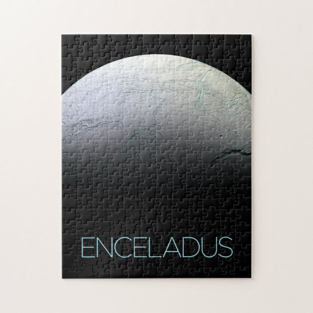 Outer Space, Cosmos, Solar System, Moon Enceladus Jigsaw Puzzle (Vertical)