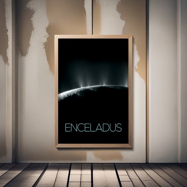 Outer Space, Cosmos, Solar System, Moon Enceladus Poster (Creator Uploaded)