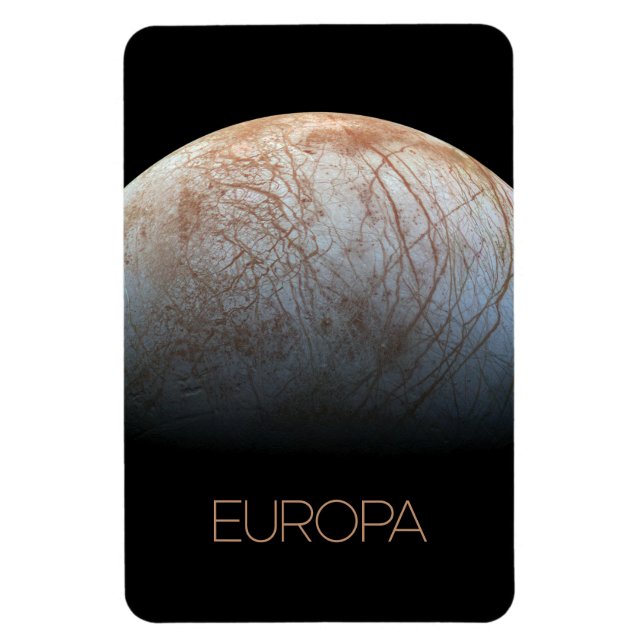 Outer Space, Cosmos, Solar System, Moon Europa Magnet (Vertical)