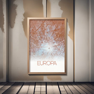 Outer Space, Cosmos, Solar System, Moon Europa Photo Print