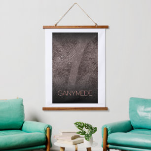 Outer Space, Cosmos, Solar System, Moon Ganymede Hanging Tapestry
