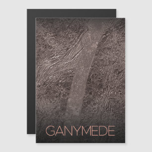 Outer Space, Cosmos, Solar System, Moon Ganymede Magnetic Invitation