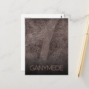 Outer Space, Cosmos, Solar System, Moon Ganymede Postcard