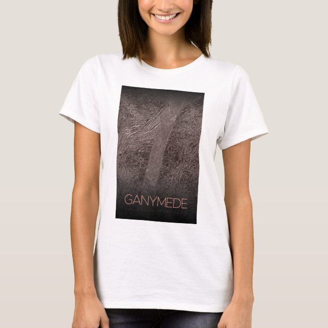 Outer Space, Cosmos, Solar System, Moon Ganymede T-Shirt (Front)