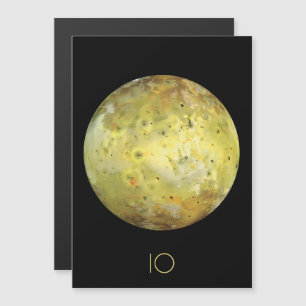 Outer Space, Cosmos, Solar System, Moon IO Magnetic Invitation