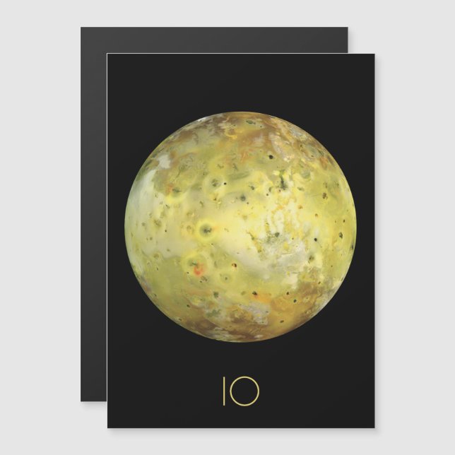 Outer Space, Cosmos, Solar System, Moon IO Magnetic Invitation (Front/Back)