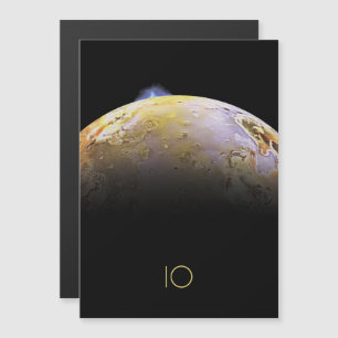 Outer Space, Cosmos, Solar System, Moon IO Magnetic Invitation