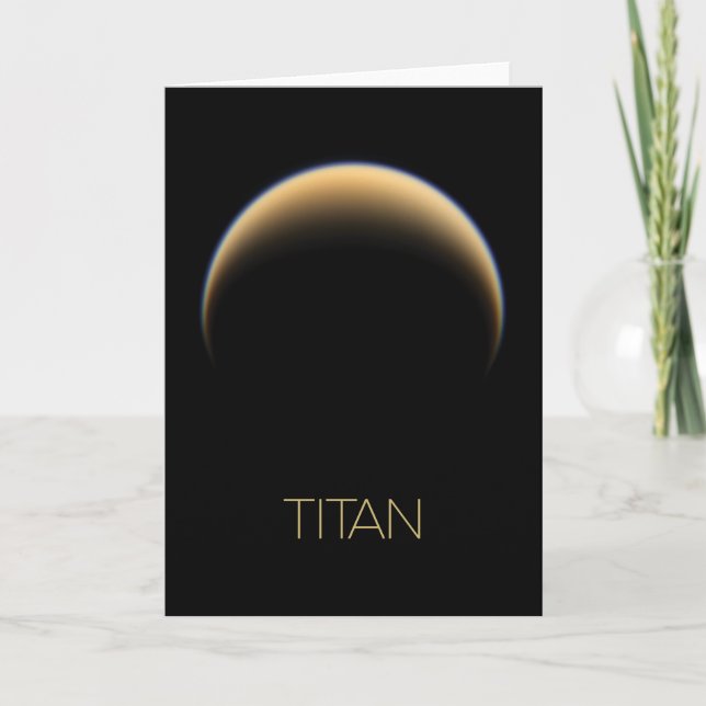 Outer Space, Cosmos, Solar System, Moon Titan Card (Front)