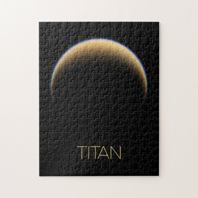 Outer Space, Cosmos, Solar System, Moon Titan Jigsaw Puzzle (Vertical)