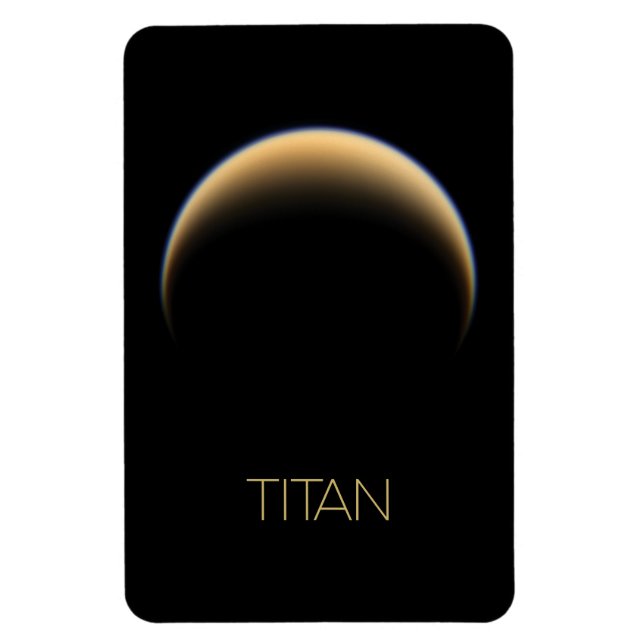Outer Space, Cosmos, Solar System, Moon Titan Magnet (Vertical)