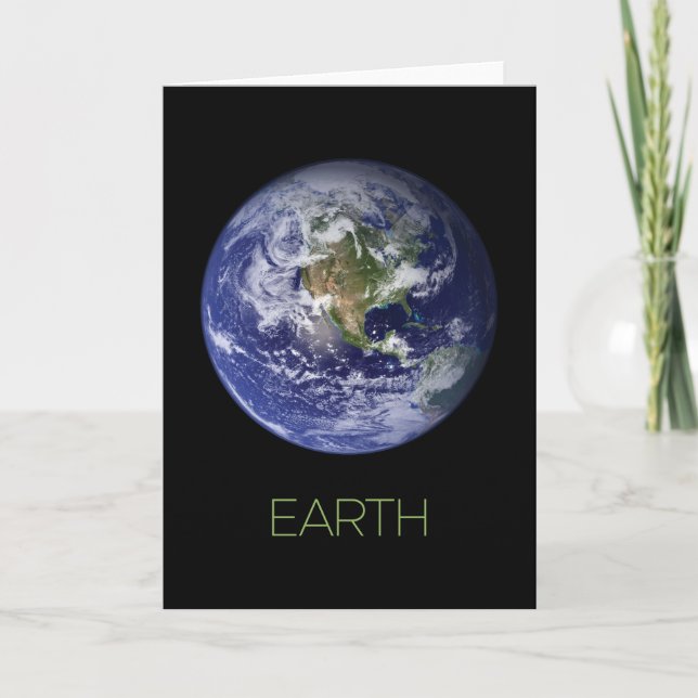 Outer Space, Cosmos, Solar System, Planet Earth Card (Front)