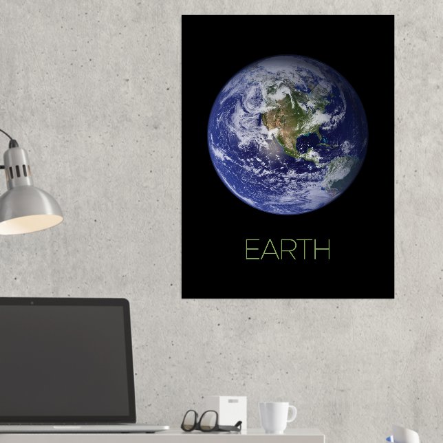 Outer Space, Cosmos, Solar System, Planet Earth Foil Prints (In Situ (Desk 2))