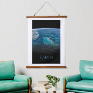 Outer Space, Cosmos, Solar System, Planet Earth Hanging Tapestry