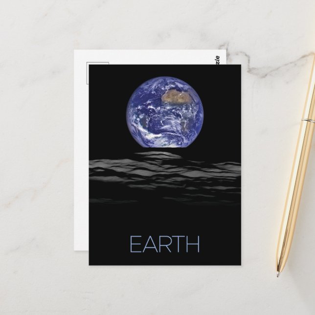 Outer Space, Cosmos, Solar System, Planet Earth Postcard (Front/Back In Situ)