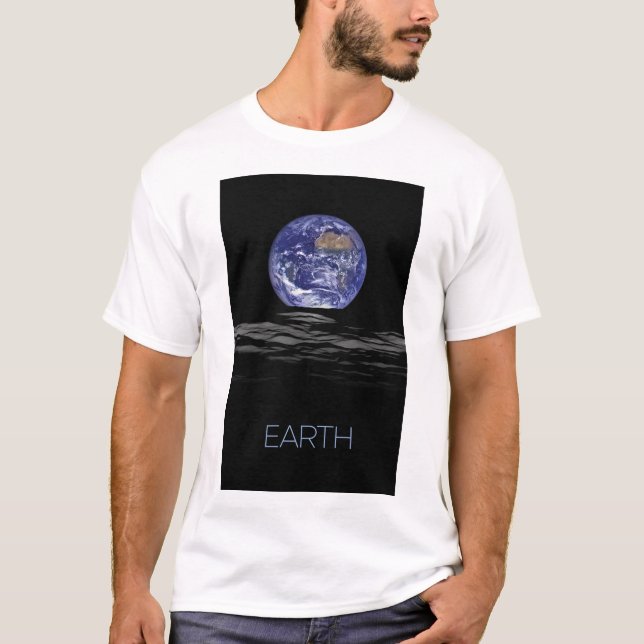 Outer Space, Cosmos, Solar System, Planet Earth T-Shirt (Front)
