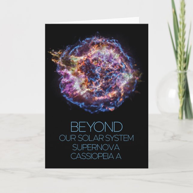 Outer Space, Cosmos, Supernova Cassiopeia A Card (Front)