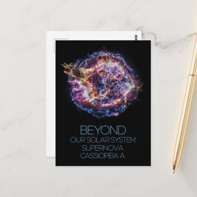Outer Space, Cosmos, Supernova Cassiopeia A Postcard (Front/Back In Situ)