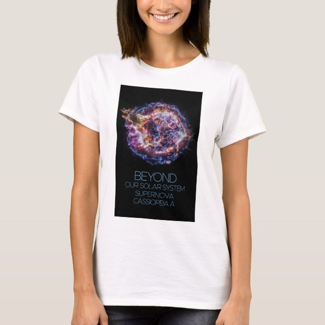 Outer Space, Cosmos, Supernova Cassiopeia A T-Shirt (Front)